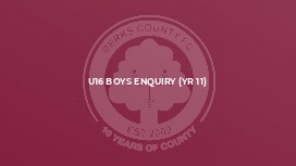 U16 Boys Enquiry (yr 11)