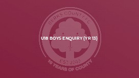 U18 Boys Enquiry (yr 13)