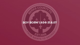 Boy born 1.9.06-31.8.07