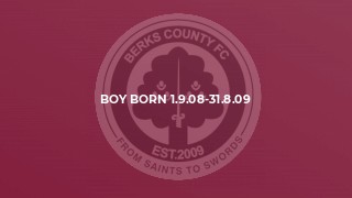 Boy born 1.9.08-31.8.09