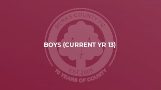Boys (current yr 13)