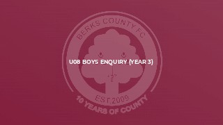 U08 Boys Enquiry (year 3)