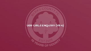 U09 Girls Enquiry (yr 4)