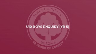 U10 Boys Enquiry (yr 5)