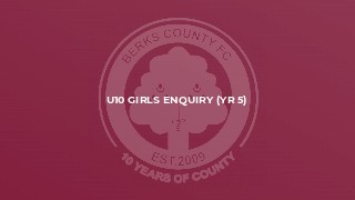 U10 Girls Enquiry (yr 5)