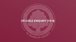 U11 Girls Enquiry (yr 6)