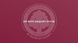U17 Boys Enquiry (yr 12)