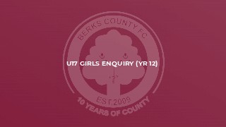 U17 Girls Enquiry (yr 12)