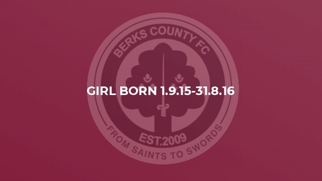 Girl born 1.9.15-31.8.16