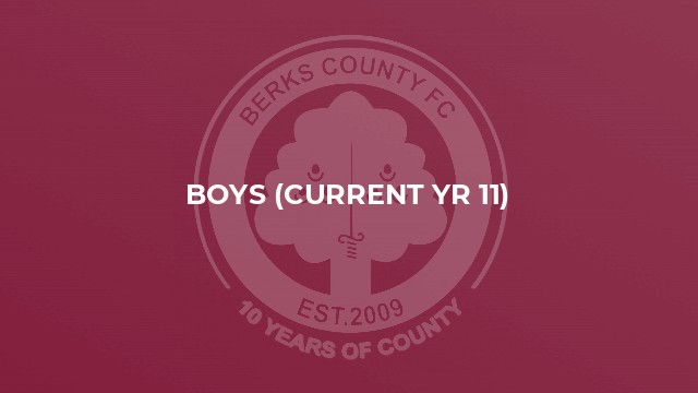 Boys (current yr 11)