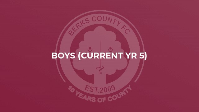 Boys (current yr 5)