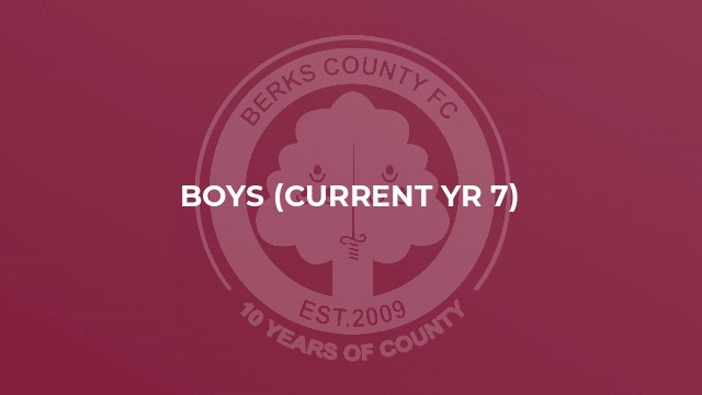 Boys (current yr 7)