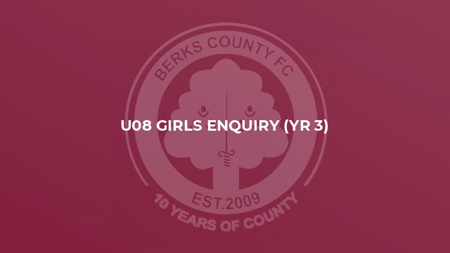 U08 Girls Enquiry (yr 3)
