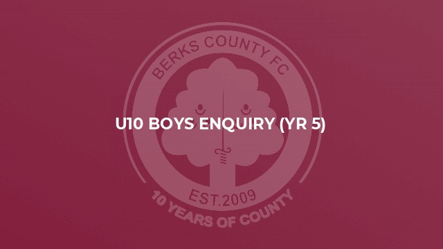 U10 Boys Enquiry (yr 5)