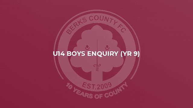 U14 Boys Enquiry (yr 9)