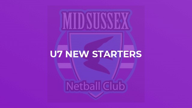 U7 New Starters