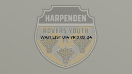 Wait List U14 Yr 9 09_24