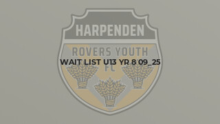 Wait List U13 Yr 8 09_25