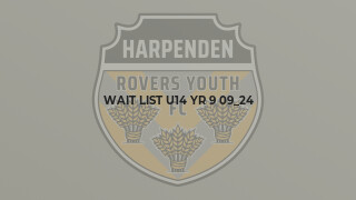 Wait List U14 Yr 9 09_24