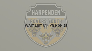 Wait List U14 Yr 9 09_25