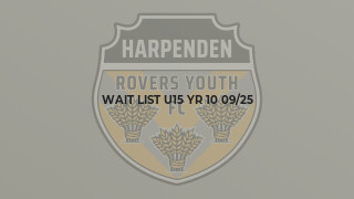 Wait List U15 Yr 10 09/25
