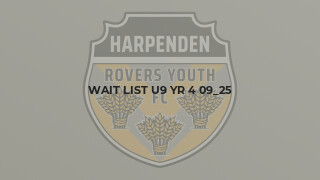 Wait List U9 Yr 4 09_25