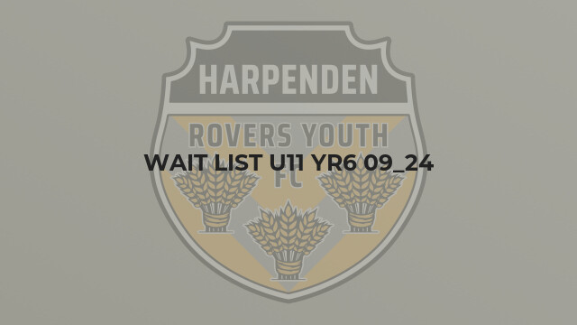 Wait List U11 Yr6 09_24