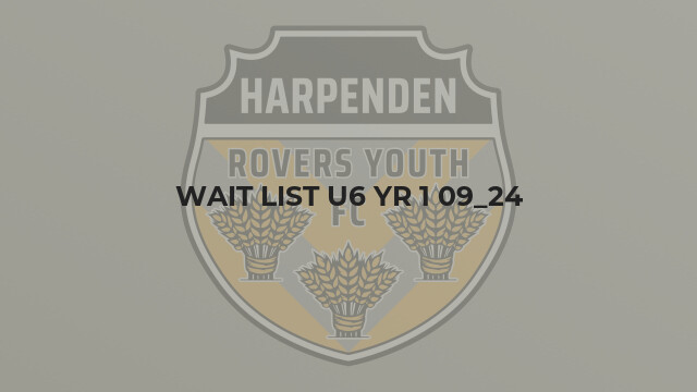 Wait List U6 Yr 1 09_24