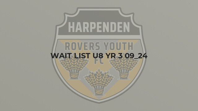 Wait List U8 Yr 3 09_24