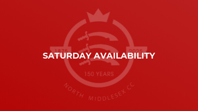 Saturday Availability