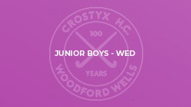 Junior Boys - Wed