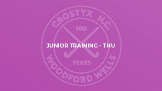 Junior Training - Thu