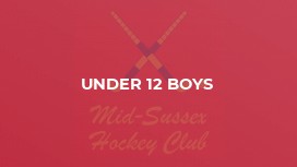 Under 12 Boys