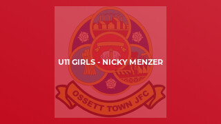 u11 Girls - Nicky Menzer