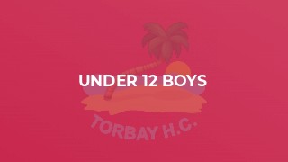 Under 12 Boys