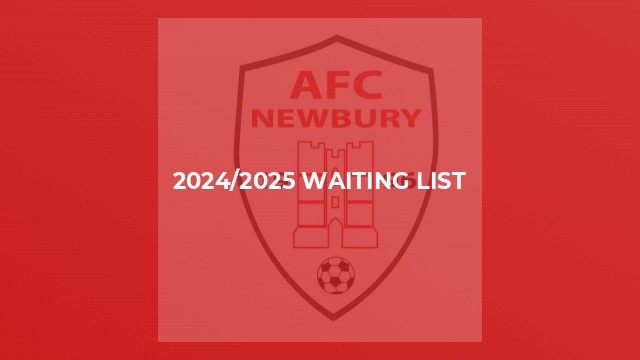 2024/2025 Waiting List
