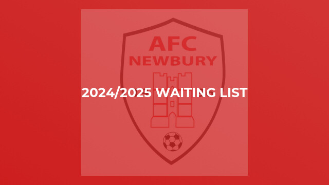 2024/2025 Waiting List