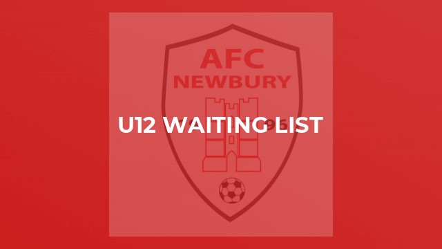 U12 Waiting List
