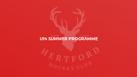 U14 Summer Programme
