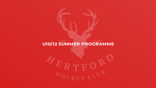 U10/12 Summer Programme