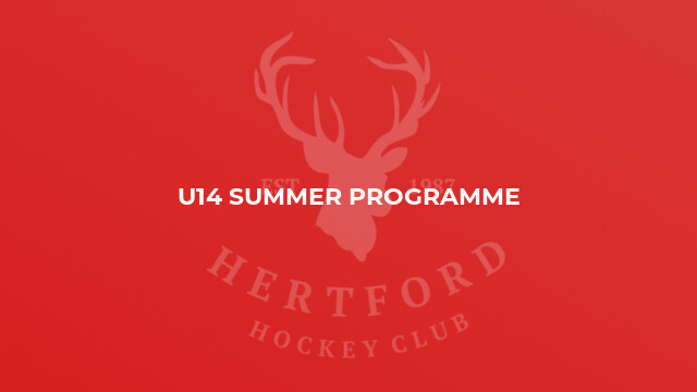U14 Summer Programme
