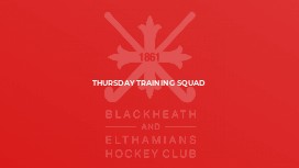 Thursday Training Squad