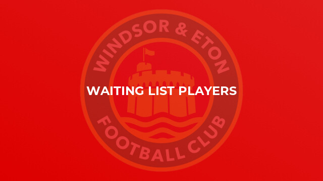 WAITING LIST PLAYERS