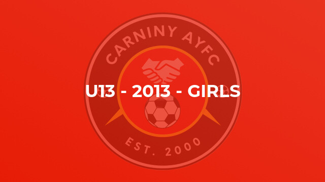 U13 - 2013 - GIRLS