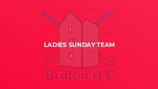  Ladies Sunday Team
