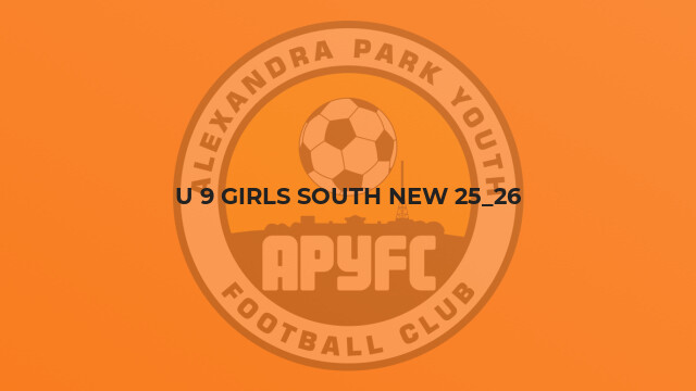 U 9 Girls South NEW 25_26