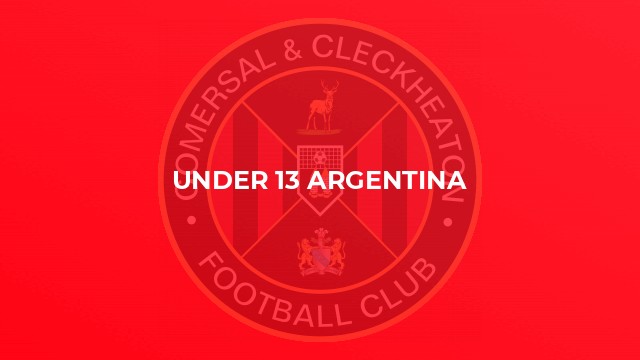 Gomersal & Cleckheaton . Under 13 Argentina