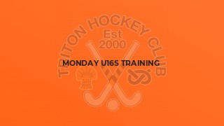 Monday U16s Training