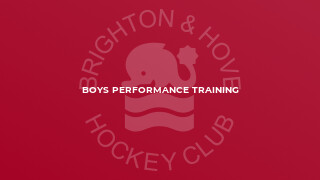 Boys Performance Training