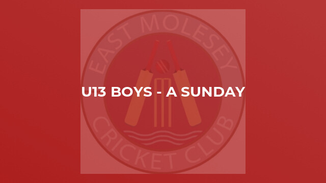 U13 Boys - A Sunday
